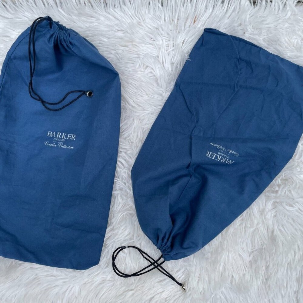 Barker England Creative Collection Dust Bag Blue Cotton Shoe Storage Bag Authent